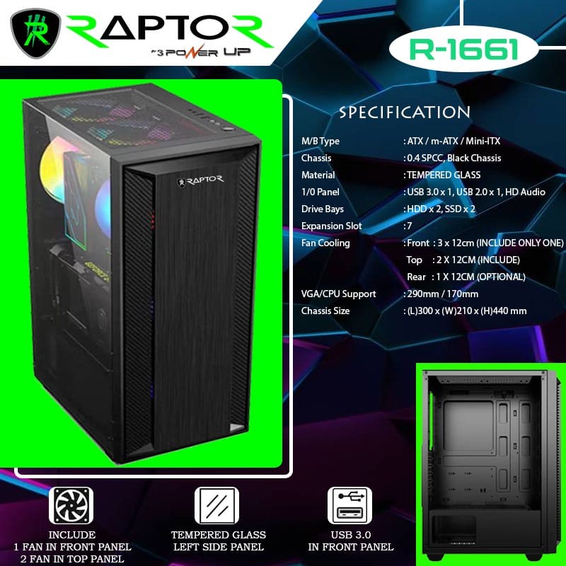 Casing Gaming Raptor 1661