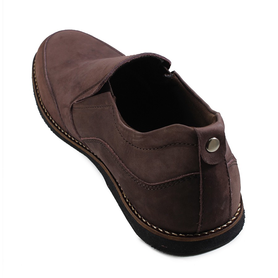 Sepatu formal original Jager Loafers Sepatu Pria Slop Sepatu Kulit Asli Brown