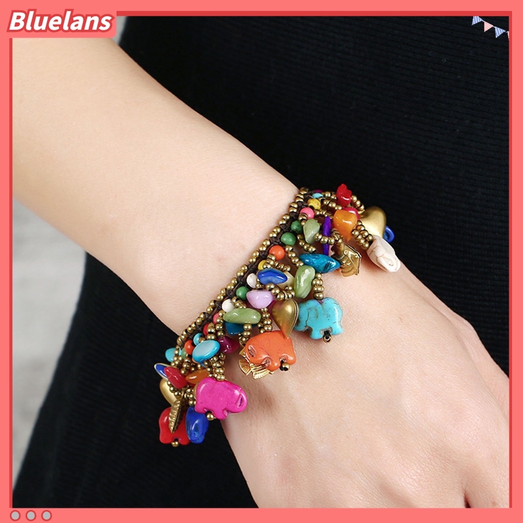 Gelang Rantai Manik-Manik Handmade Warna-Warni Gaya Bohemian Untuk Wanita