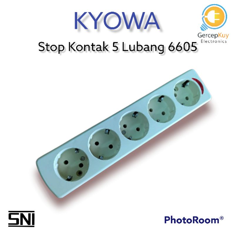 Stop Kontak 5 Lubang 6605 / Stop Kontak KYOWA Gepeng