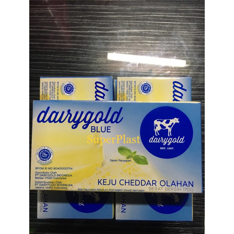 

KEJU dairygold blue chedder cheese parut batangan olahan 170gram