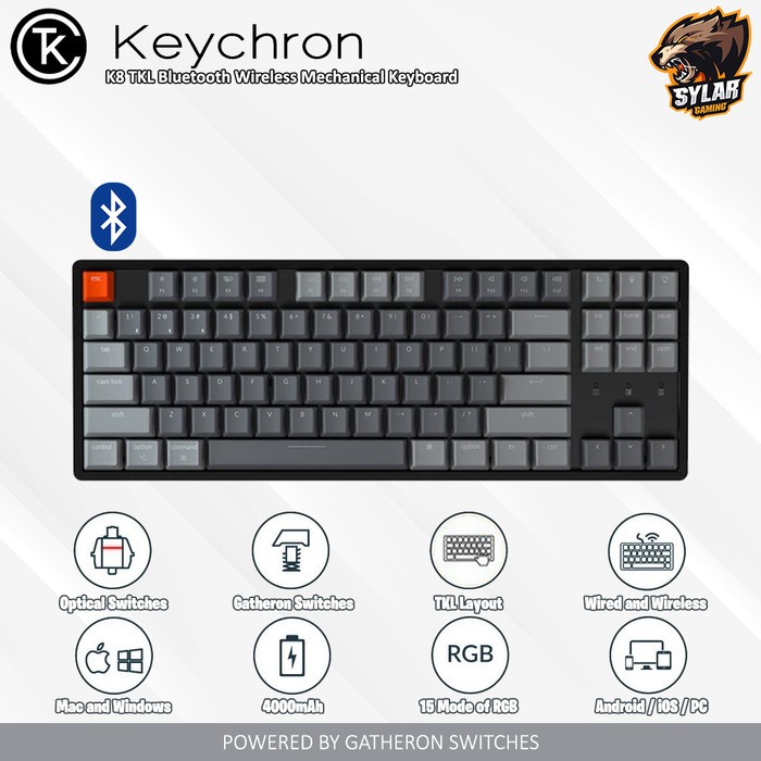 Keychron K8 TKL Hotswap Bluetooth Wireless Mechanical Keyboard