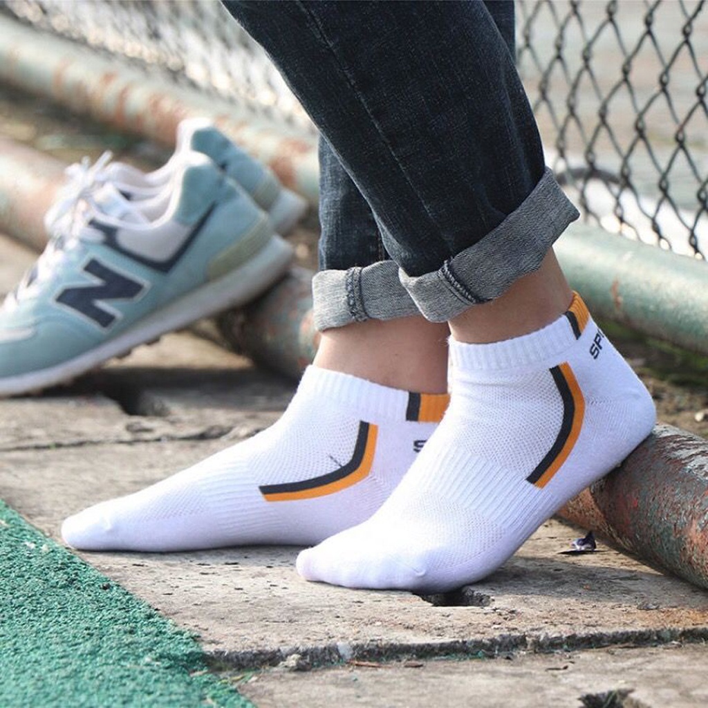 ✧YUKSHOPING✧ R103 Kaos Kaki Polos 6 Garis Unisex Fashion Wanita/Pria Kaos Kaki Import Murah Jakarta-8