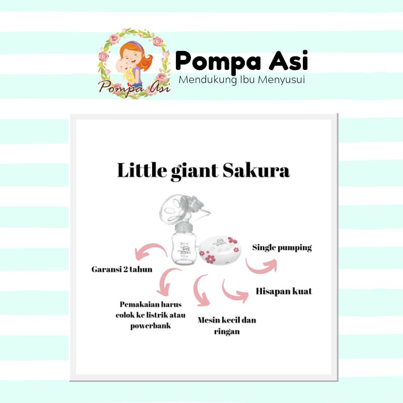 Little giant elektrik sakura / pompa asi singel elektrik garansi 2 tahun / pompa asi murah