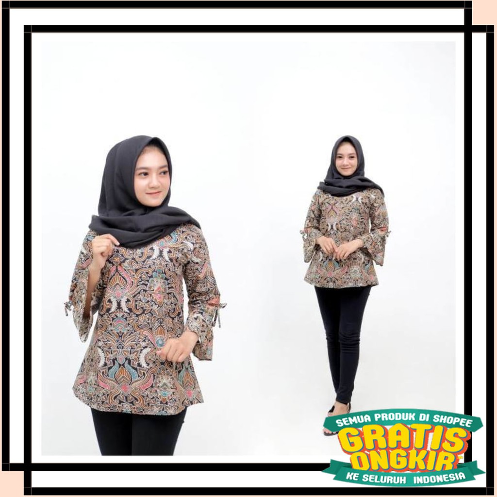 BATIK SEMARANG MURAH - TERBARU TERKINI / Atasan Batik Dolby Dolbi Dobby Doby Tenun Sutra Tulis