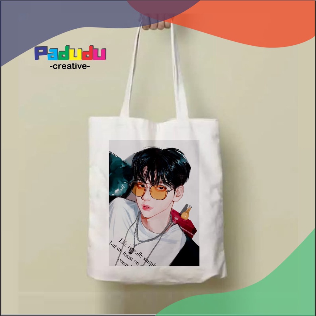 Totebag Aesthetic Soobin from TXT Vintage Retro Tas Tote Wanita | Pria Anime Kpop Korean Japan