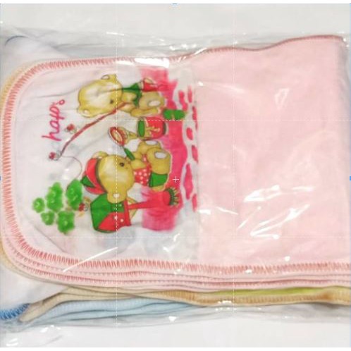 6 PIECES Popok Bayi Kombinasi Handuk dan Kain, Popok Handuk Bayi Putih Motif, Harga Termurah