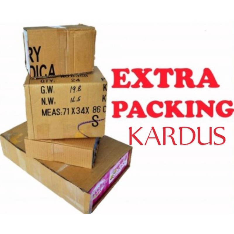 Extra packing kardus, stiker label FRAGILE