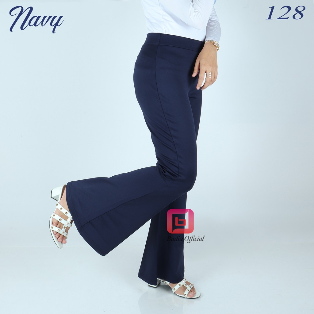 celana cutbray highwaist palazzo scuba shireen lingkar kaki lebar kembang tinggi wanita premium