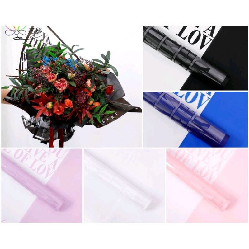 

Flower Wrapping Love Quotes Transparent Ecer Kertas Buket Transparan Free Packing Kertas Buket Motif Love Kertas Pembungkusan Bunga