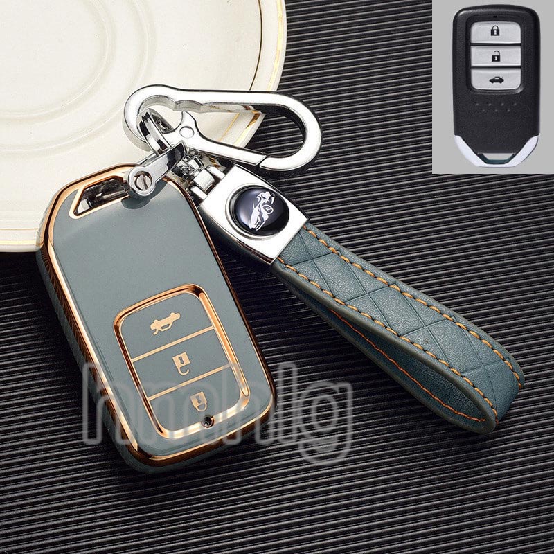 Casing Kunci Mobil Keyless Entry Bahan TPU Untuk Honda City / Accord / HRV / CRV 2014-2022