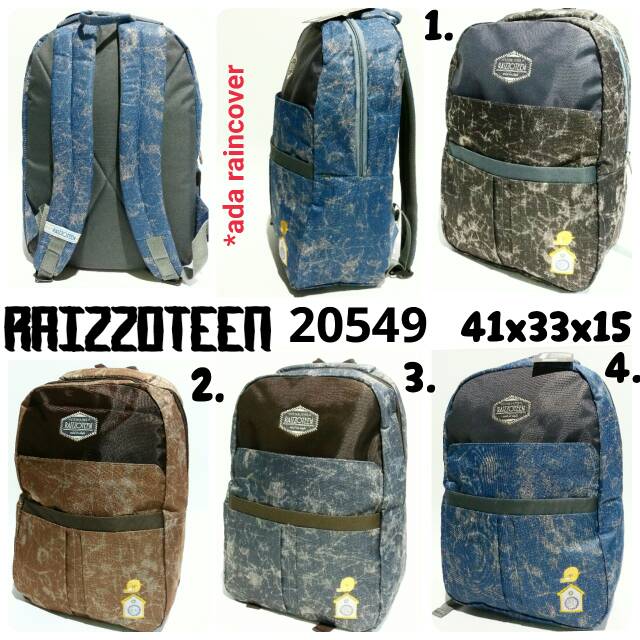 Tas sekolah ransel backpack cewek raizzoteen 20549 tas punggung murah dan terbaru