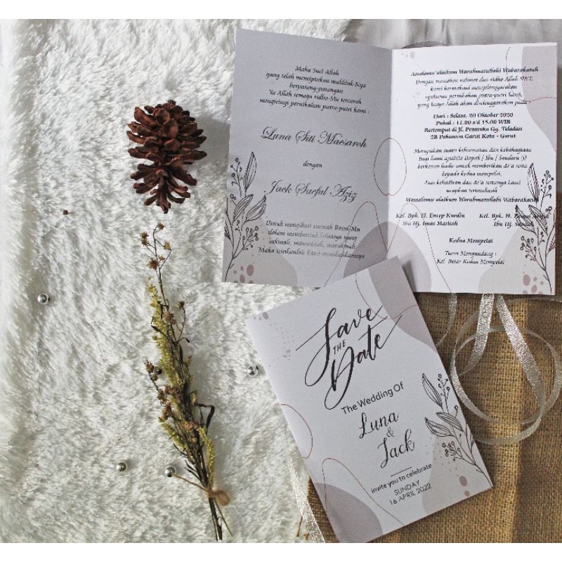 

Undangan rustic, mewah, elegan, kekinian A09