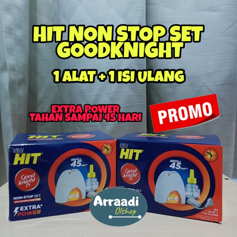 Jual Hit Non Stop Set Elektrik Refill Hit Non Stop Set Good Knight Extra Power Shopee