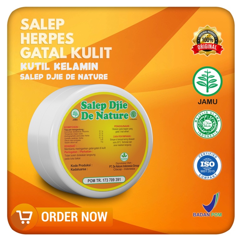 SALEP DJIE De Nature Salep Kutil Kelamin, Salep Herpes, Cacar Air, Campak, Salep Gatal/Herpes Ampuh 