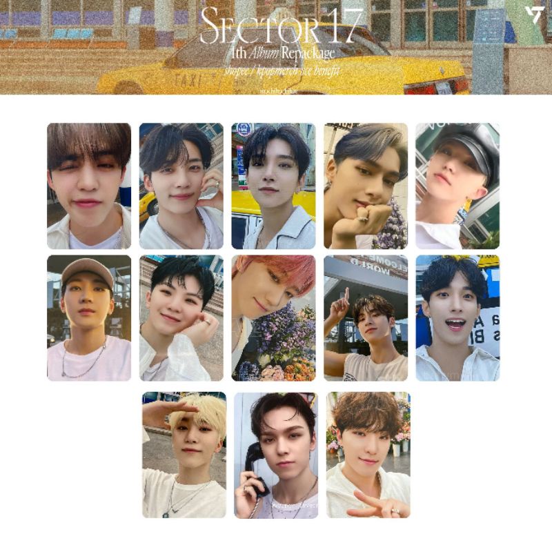 READY - Album SEVENTEEN sector17 _world yellow blue + pob benefit fs shopee kpopmerch  random mingyu