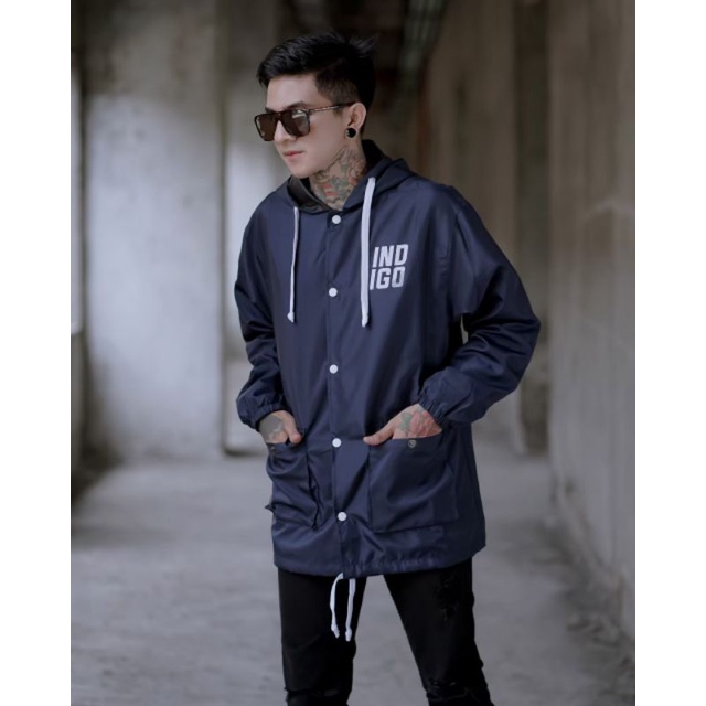 JAKET PARASIT OUTDOOR INDIGO / OUTFIT STREETWEAR SPORTY KASUAL / RUNNING VINTAGE CAMO ARMY DIMENSION