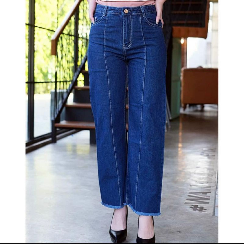 Nafa Jeans - High waist kulot wanita terbaru/kulot jeans tulang rawis