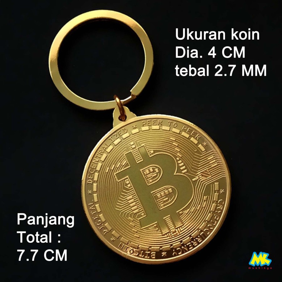 Gantungan Kunci Bitcoin Keychain