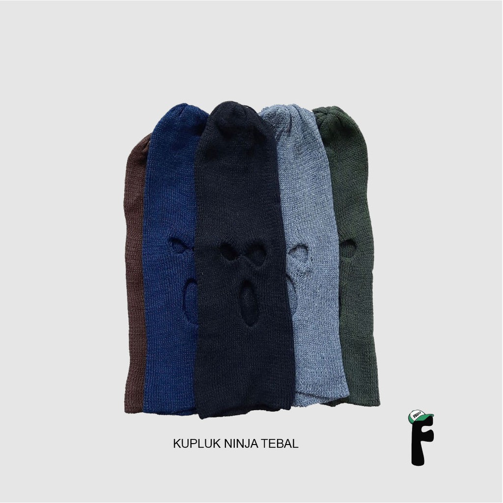 Kupluk Ninja Tebal Polos - Beanie Hat Ketu Ninja Tebal