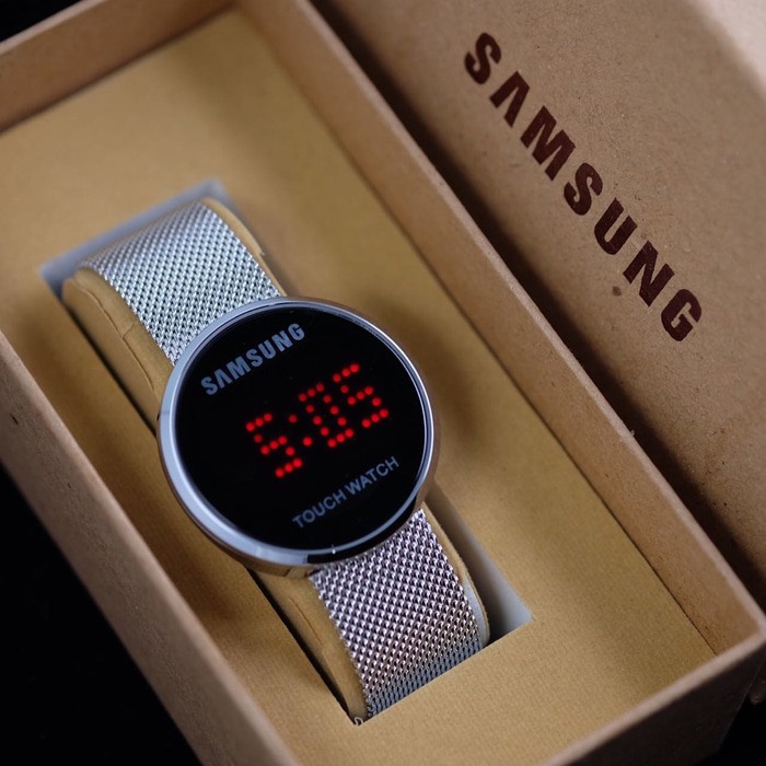Jam Tangan Pria Wanita Samsung Digital Touch Screen Chain Strap