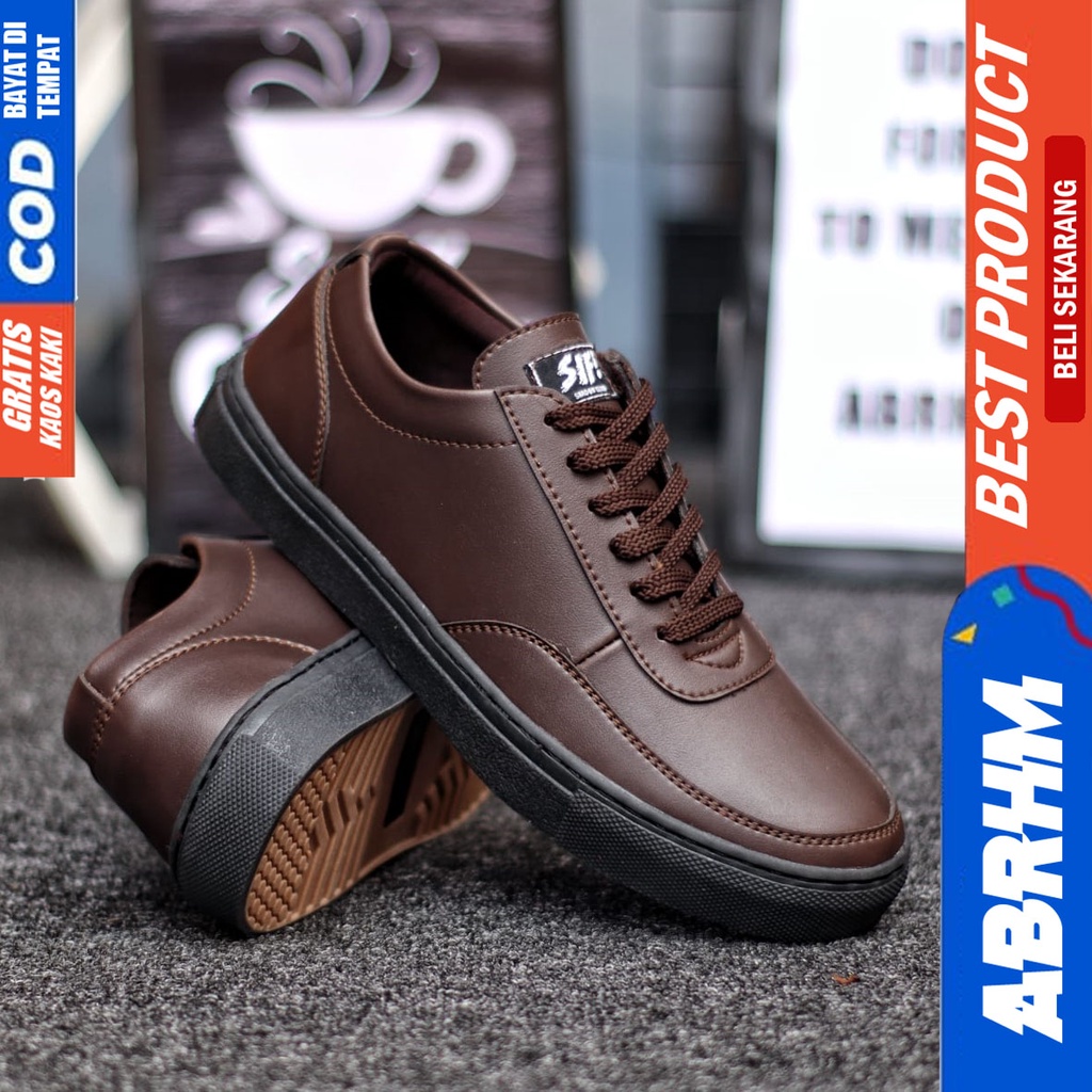 Abrhm Rover - Sepatu Formal Pantofel Pria Kerja Hitam