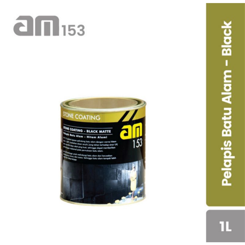 Pelapis Batu Alam / Stone Coating  warna hitam 1L