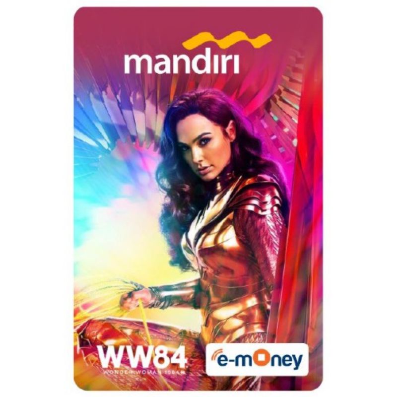 Mandiri eMoney Wonder Woman /Wonderwoman 84 - Gold Armor with Wings ORI /Like eTOLL Tapcash Flazz or Brizzi