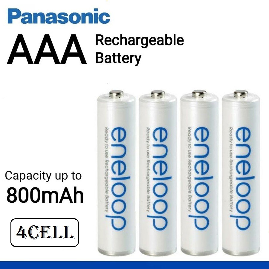 Baterai Panasonic Eneloop Rechargeable Battery AAA 750mAh isi 4pcs