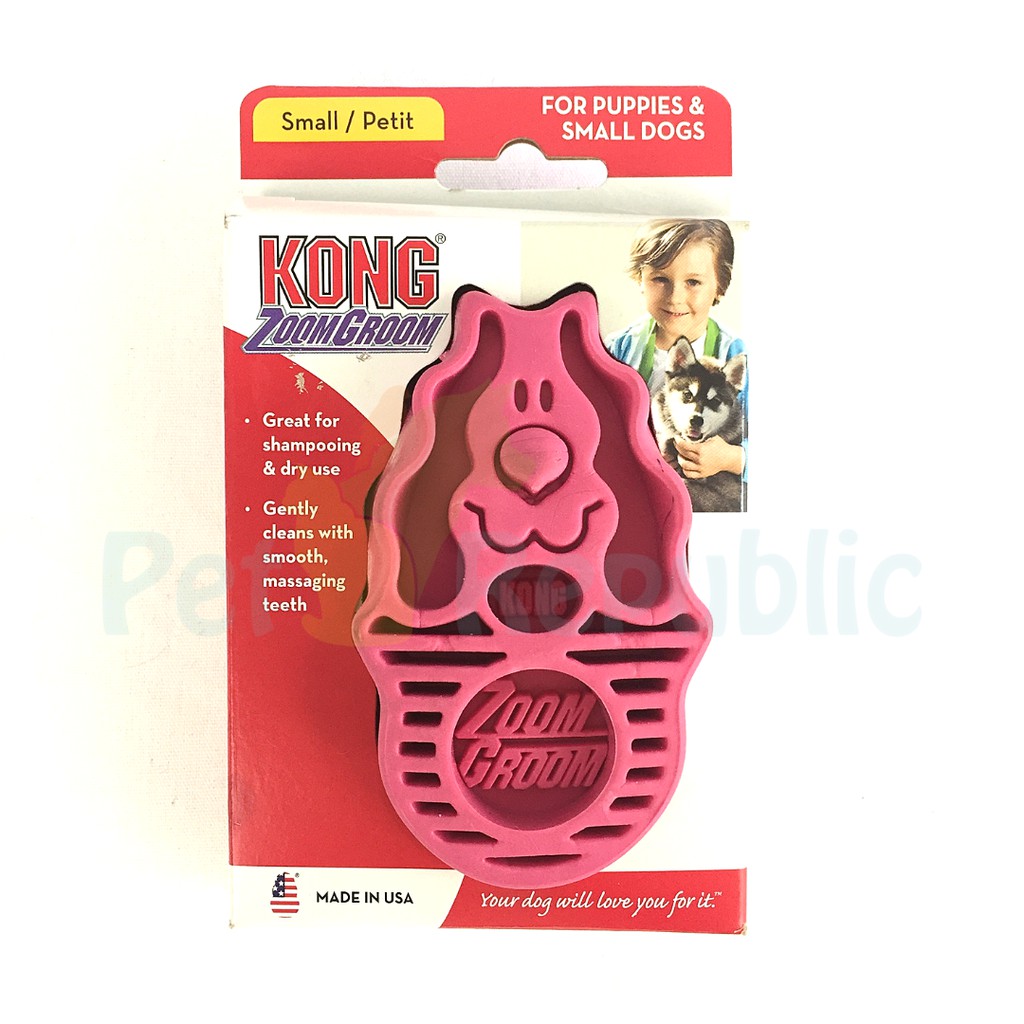 

KONG ZG11 Sikat Mandi Anjing ZOOMGROOM Raspberry Small