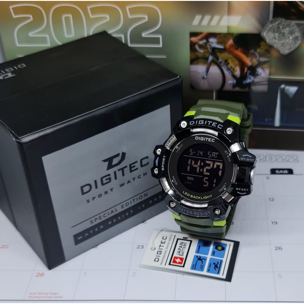 JAM TANGAN DIGITEC PRIA SPORT TYPE DG 5120 d50mm/ JAM TANGAN DIGITEC SPORT WATERESIST 10 BAR/ JAM TANGAN DIGITEC PRIA ORIGINAL STRAP RUBBER