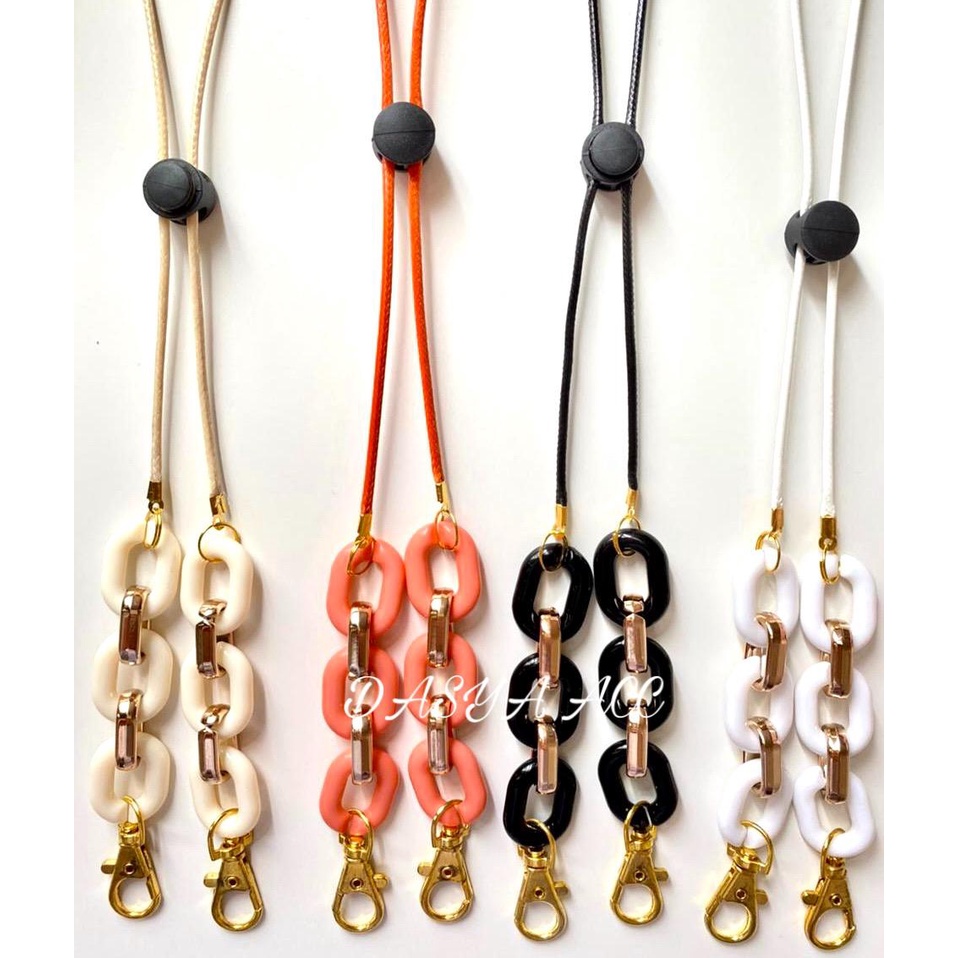 Kalung dan Konektor Masker Rantai 2in1 / Strap Masker 2in1 Rantai / Konektor Rantai 2in1