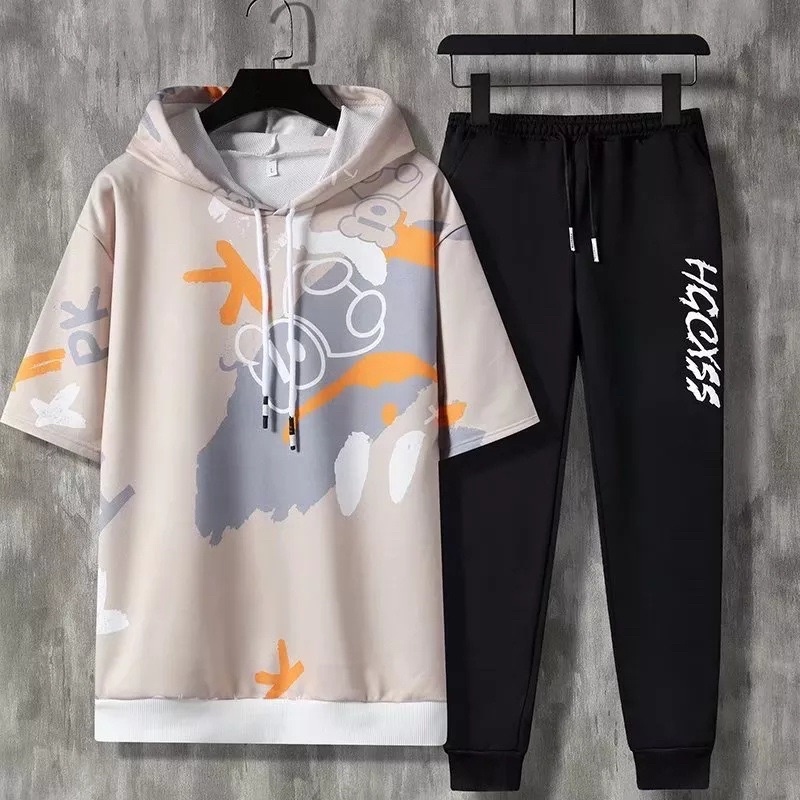 SETELAN HOODIE + JOGGER PANTS PRIA ONE SET COWOK KP PREMIUM