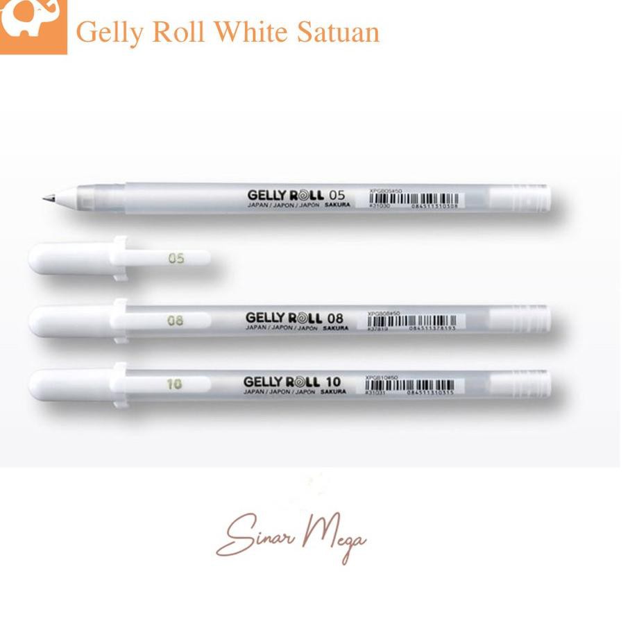 

Dijual murah 0r0 Sakura Gelly Roll Pen Pulpen White / Pulpen Putih H0 Terbaruー