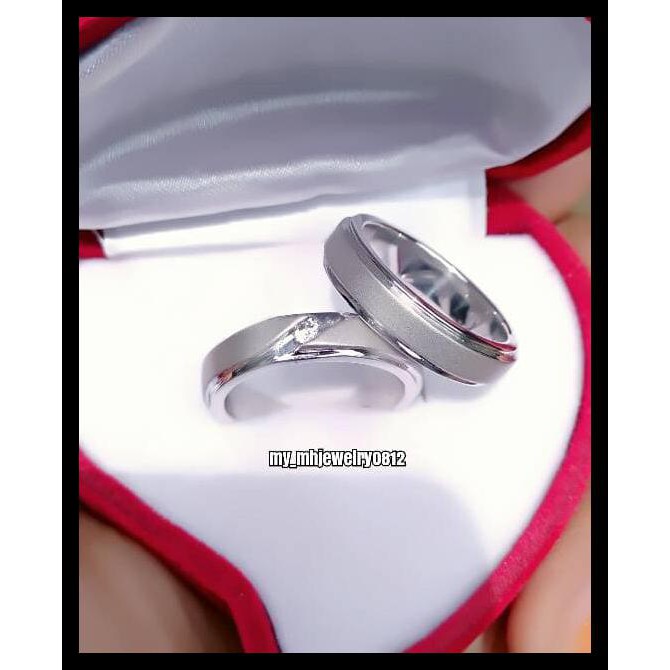 Hotlist Harga Satuan Cincin Couple Cincin Tunangan Perak 925 Lapis Emas Putih Shopee Indonesia