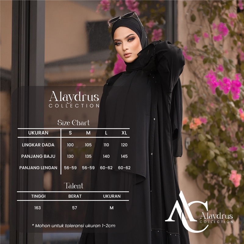 Baju Muslim Abaya Bordir Gamis Maxi Dress Arab Saudi Bordir Zephy Turki 538