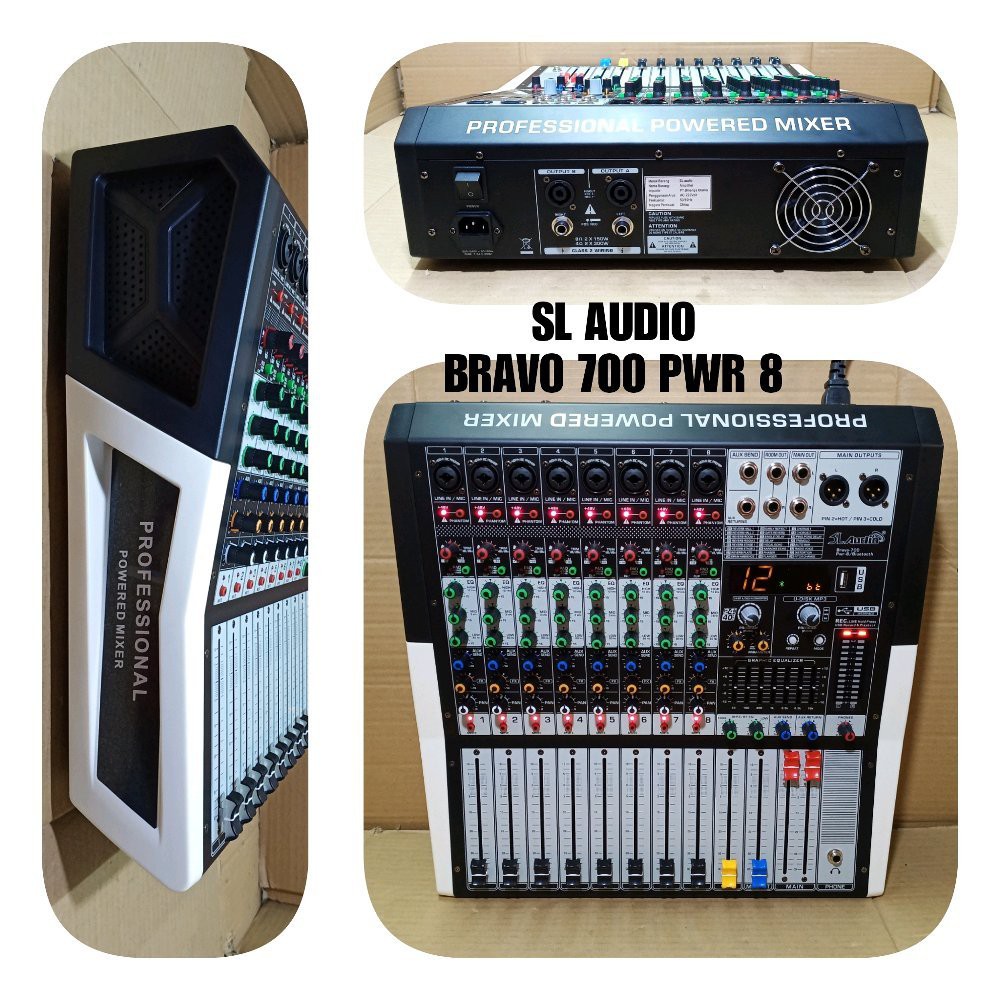 POWER MIXER 8 CHANNEL SL AUDIO BRAVO 700 PWR 8