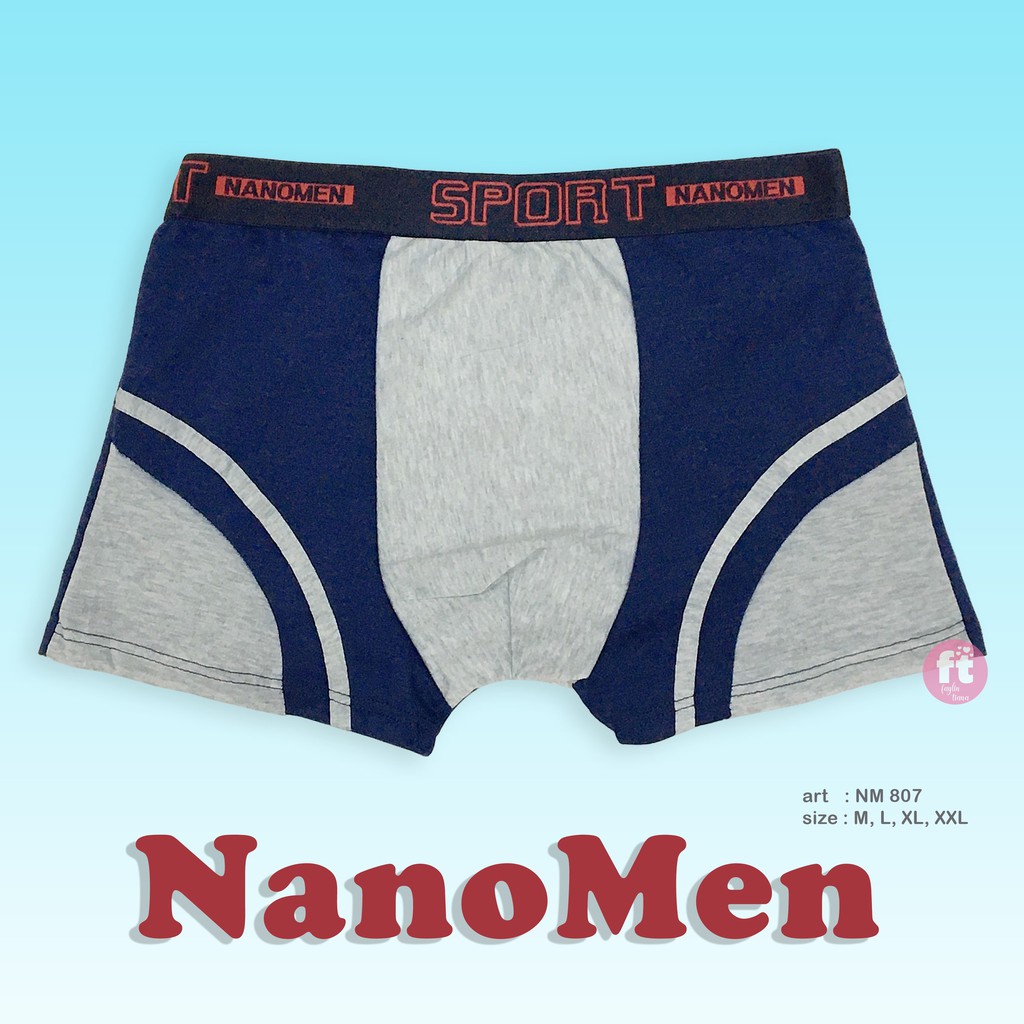 NANOMEN | Celana Dalam Boxer Pria / Celana Dalam Segi4 Pria / art NM 807