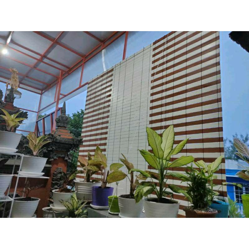 Tirai keray kayu pvc  indor outdoor bahan berkelas dan murah