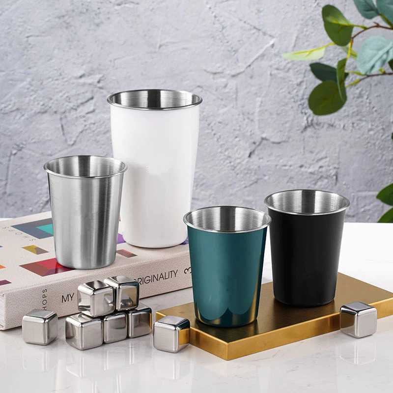 ARS - JIATA Gelas Mug Tea Milk Coffe Beer Cups Stainless Steel - BC1235