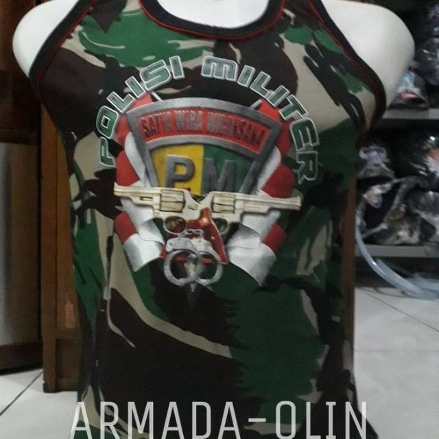 kaos singlet pm | kaos singlet loreng pm | kaos singlet TNI |Kaos PM loreng dewasa | singlet dewasa