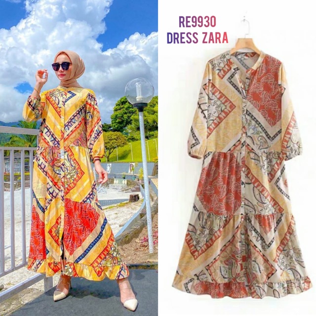 Dress Zara  Orange by XAL STORE