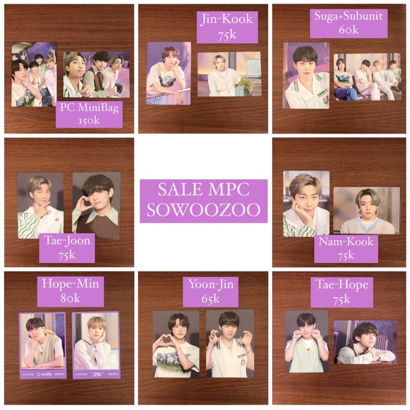 [READY STOCK] PHOTOCARD BTS SOWOOZOO OFFICIAL MPC MINI BAG
