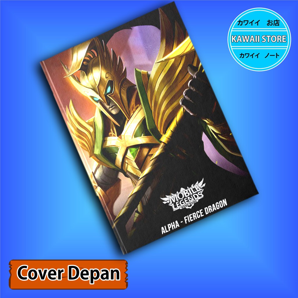 

Notebook / Pocket book Hard Cover Game MLBB ALPHA-FIERCE DRAGON uk A5 & A6 / Notes Book