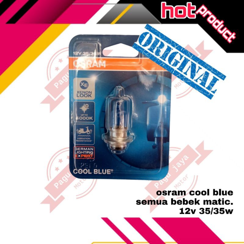 Dop bohlam lampu depan bebek h6 warna cool blue 12v 35/35W