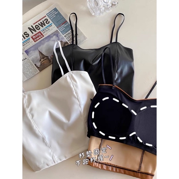 Lm boutique~ HELTER CROPTOP BRA CAMISOL BERMOTIF KULIT