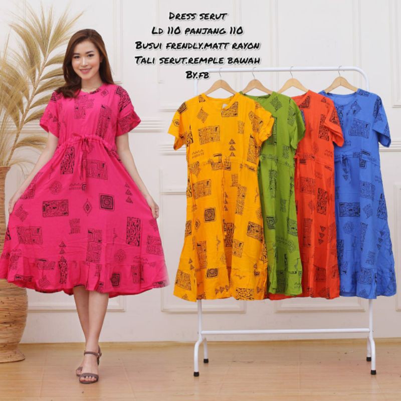 SIZE OLSIZE DRESS SERUT BUSUI FRENDLY ( TALI SERUT REMPLE BAWAH )