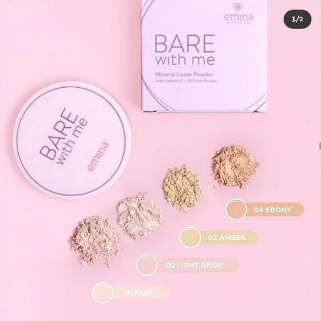 ❤️GROSIR❤️ Emina Bare With Me Loose Powder