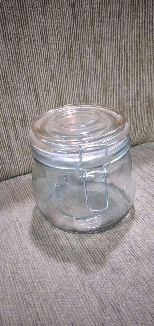 Hermetico Jar 500 Ml Tutup Warna | Toples Kaca Tutup Kait | Jar Kaca