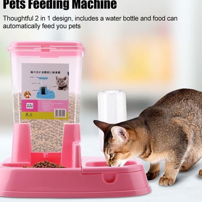 341azp Tempat Otomatis Makan Hewan Piaraan Kucing Anjing